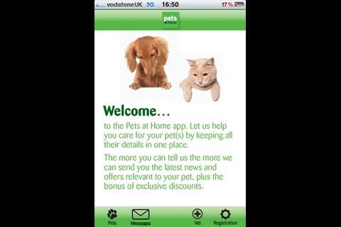 Pets at Home has launched a free pet care application for iPhones and iPads allowing pet owners to receive news and offers.